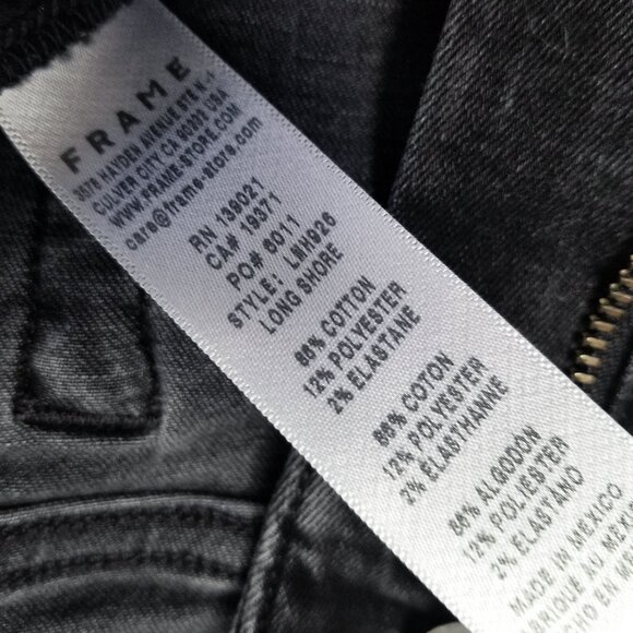 Frame Men's 32 L'Homme Slim Jeans in Long Shore Faded Black Gray $228 Inseam 32" - Picture 10 of 15